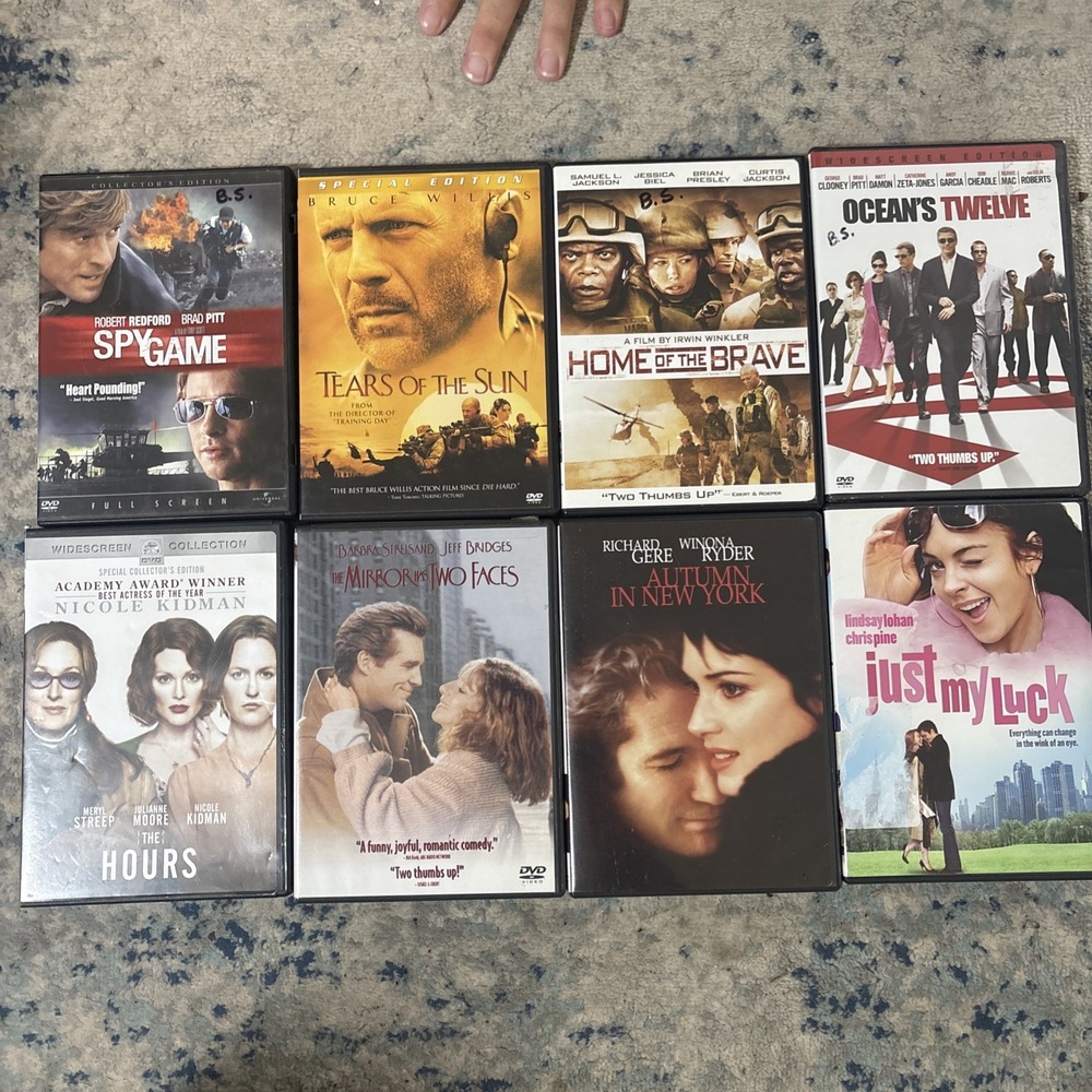 His And Hers Perfect For Movie Night Bundle Lot of 8 Great DVD's EUC